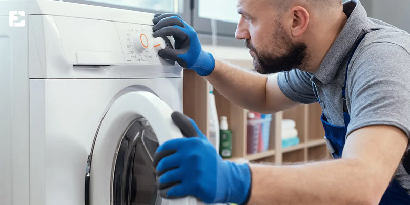 تعمیر در محل برای تخلیه نشدن آب کثیف در ماشین لباسشویی