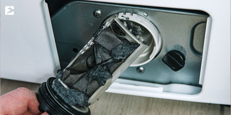 تمیز کردن پمپ تخلیه جلوگیری از تعویض لاستیک درب لباسشویی